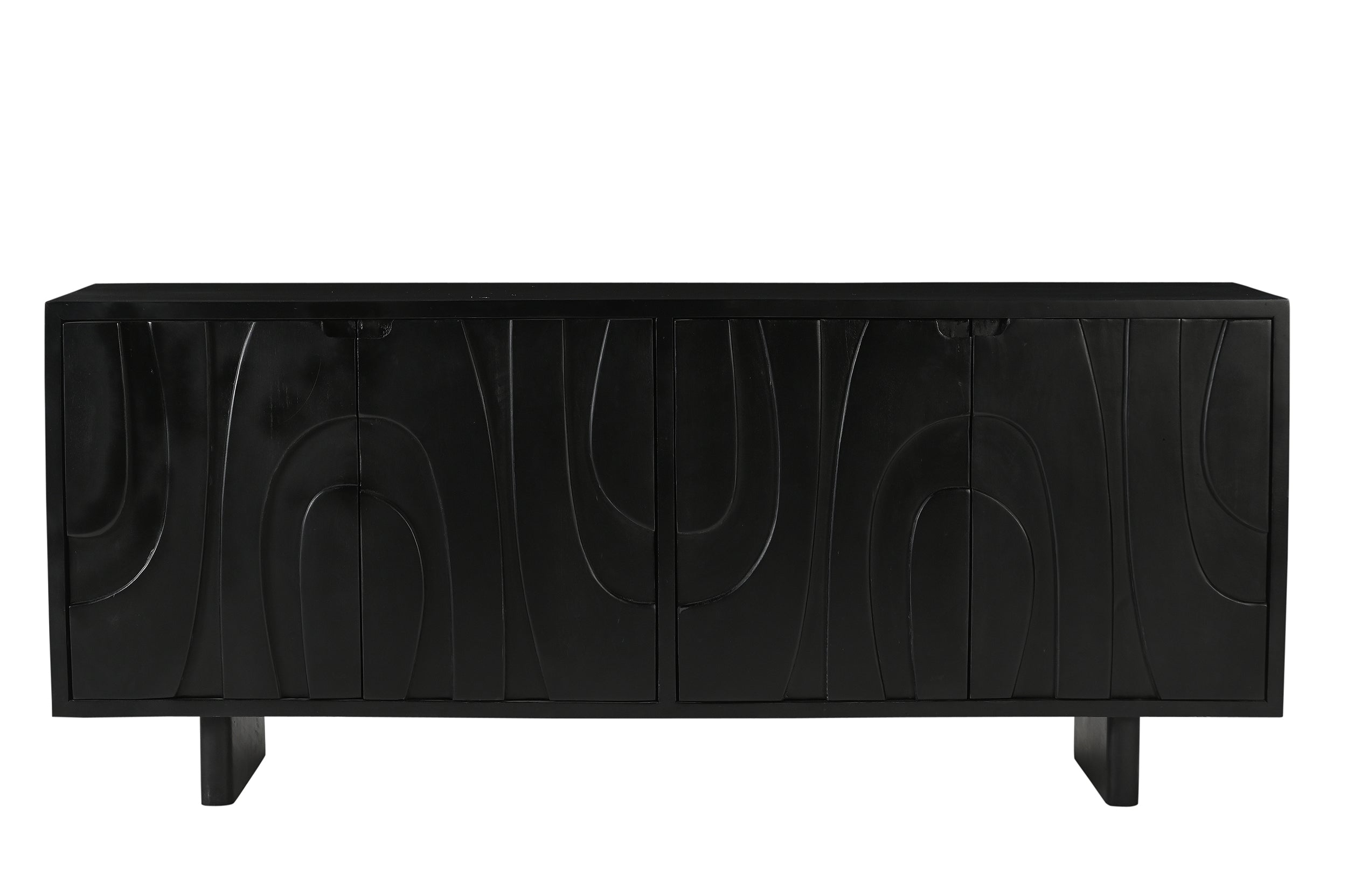 BLACK SMOOTH Sideboard – Schwarz