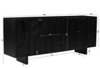 BLACK SMOOTH Sideboard – Schwarz – Bild 4