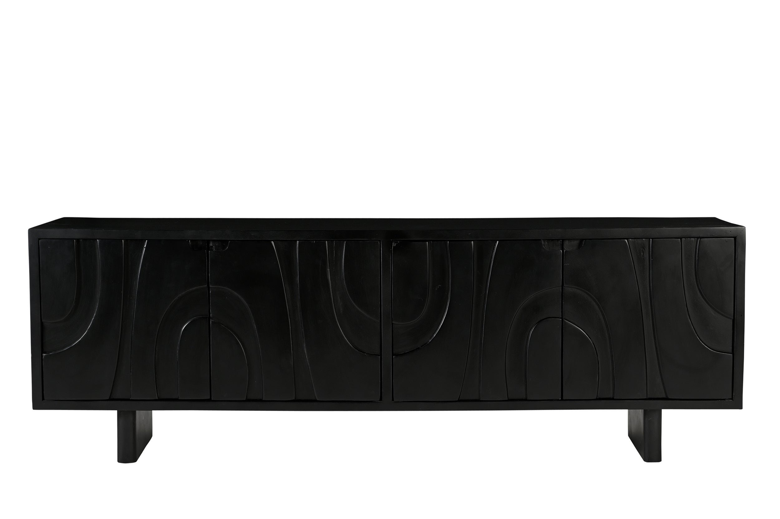 BLACK SMOOTH Lowboard – Schwarz