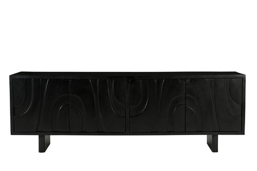 BLACK SMOOTH Lowboard – Schwarz