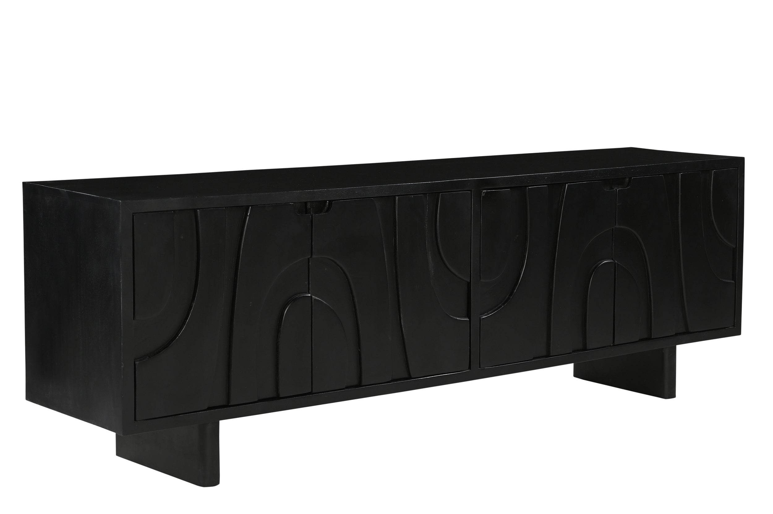 BLACK SMOOTH Lowboard – Schwarz – Bild 2