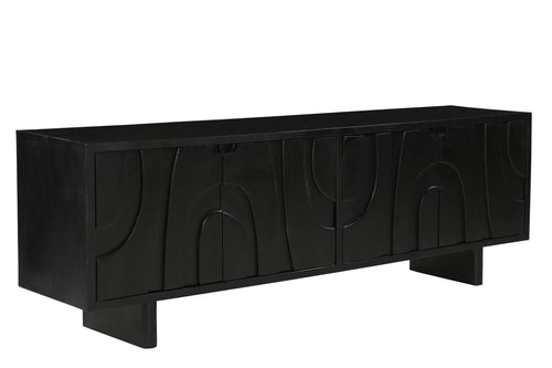 BLACK SMOOTH Lowboard – Schwarz – Bild 2