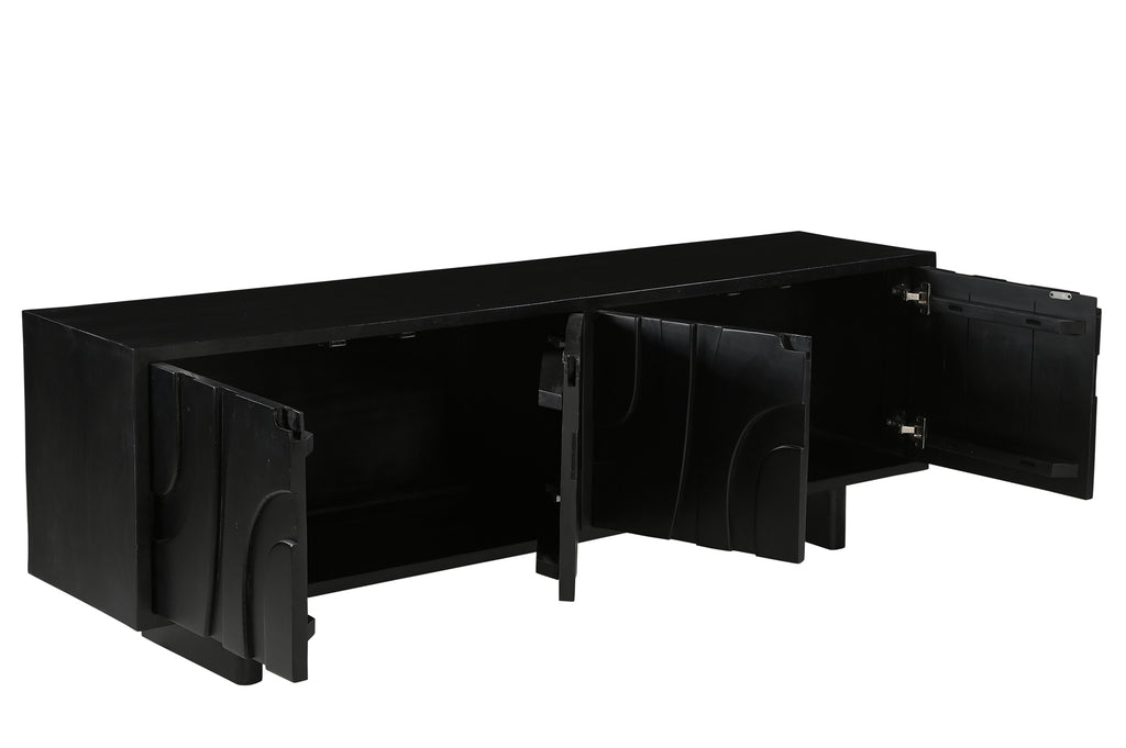 BLACK SMOOTH Lowboard – Schwarz – Bild 3