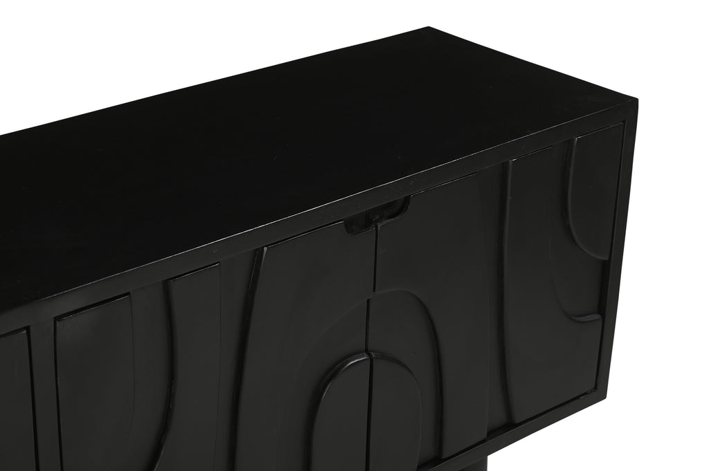 BLACK SMOOTH Lowboard – Schwarz – Bild 4