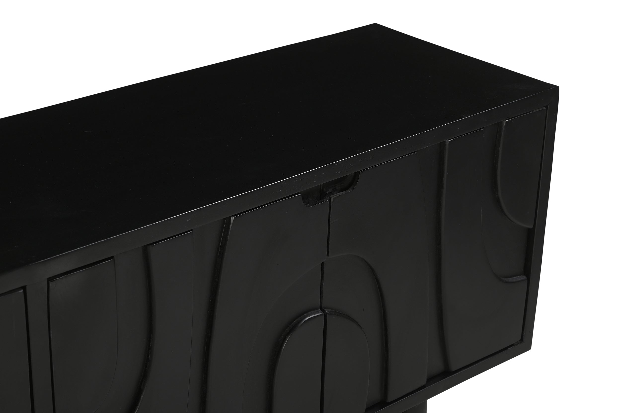 BLACK SMOOTH Lowboard – Schwarz – Bild 4