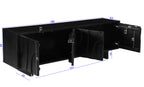BLACK SMOOTH Lowboard – Schwarz – Bild 6