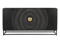 BLACK SMOOTH Sideboard – Schwarz, Gold
