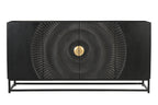 BLACK SMOOTH Sideboard – Schwarz, Gold