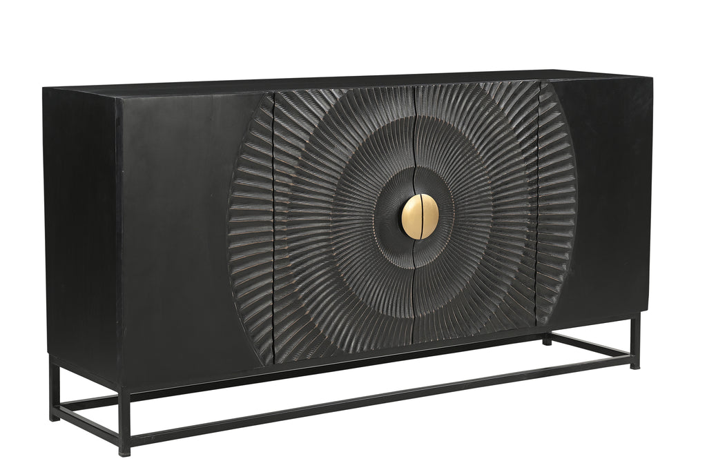 BLACK SMOOTH Sideboard – Schwarz, Gold – Bild 2
