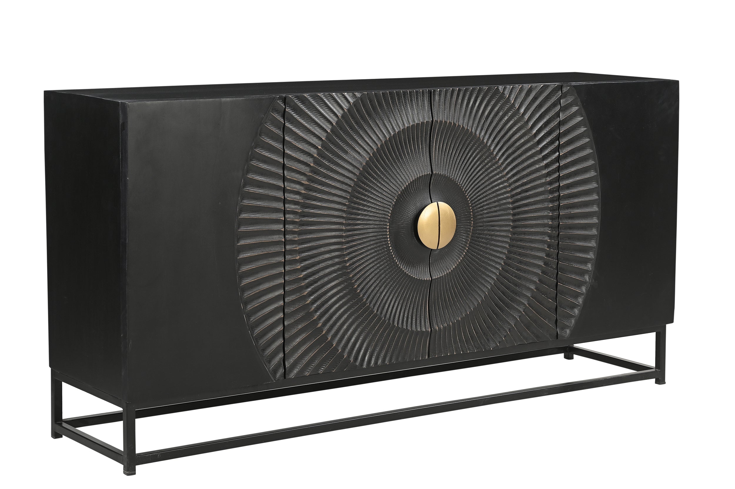 BLACK SMOOTH Sideboard – Schwarz, Gold – Bild 2