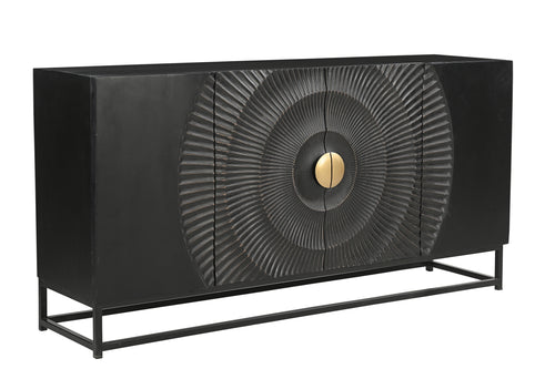 BLACK SMOOTH Sideboard – Schwarz, Gold – Bild 2