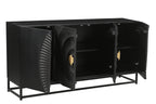 BLACK SMOOTH Sideboard – Schwarz, Gold – Bild 3