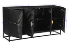 BLACK SMOOTH Sideboard – Schwarz, Gold – Bild 6