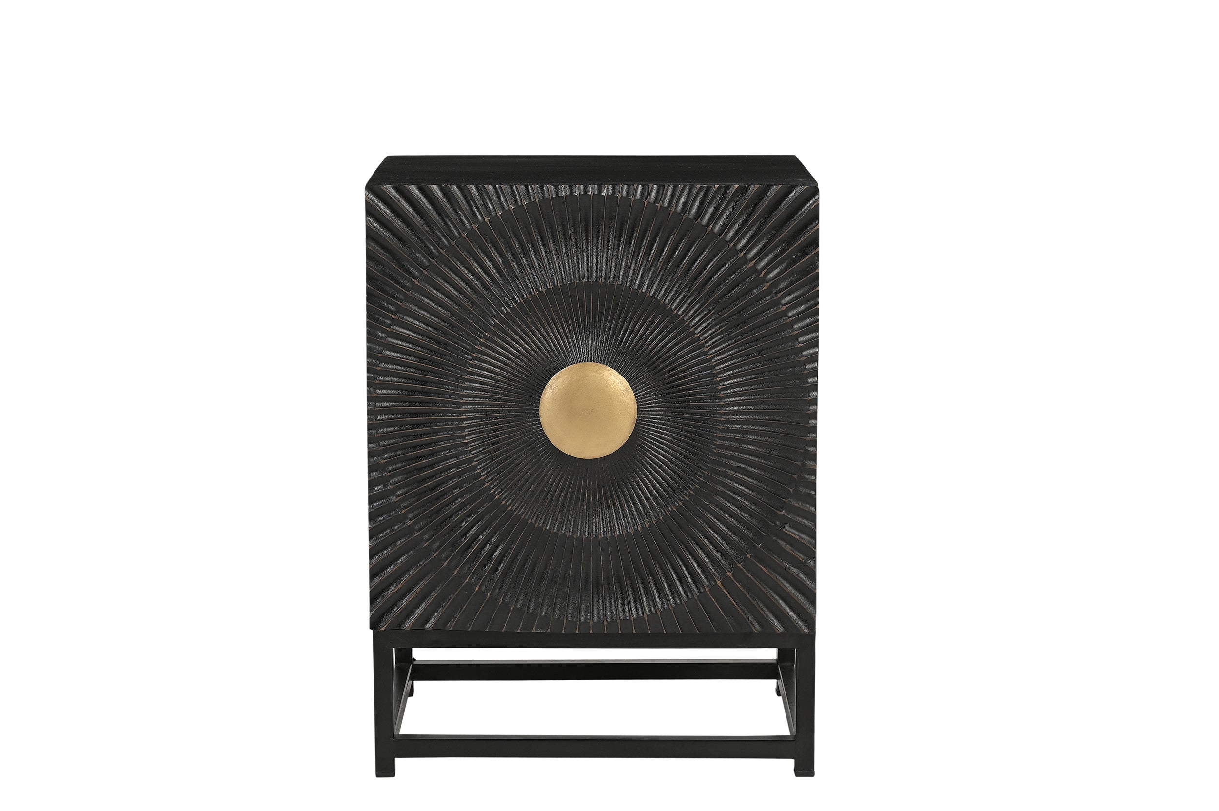 BLACK SMOOTH Nachtkommode – Schwarz, Gold