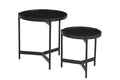 BLACK SMOOTH Beistelltisch 2er Set – Schwarz