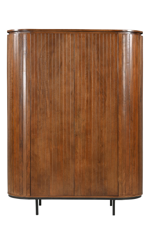 AMBRA Highboard – Natur, Schwarz