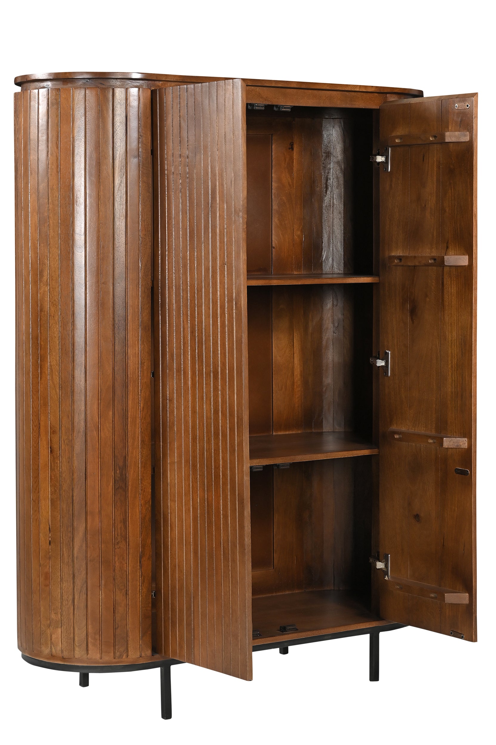 AMBRA Highboard – Natur, Schwarz – Bild 3