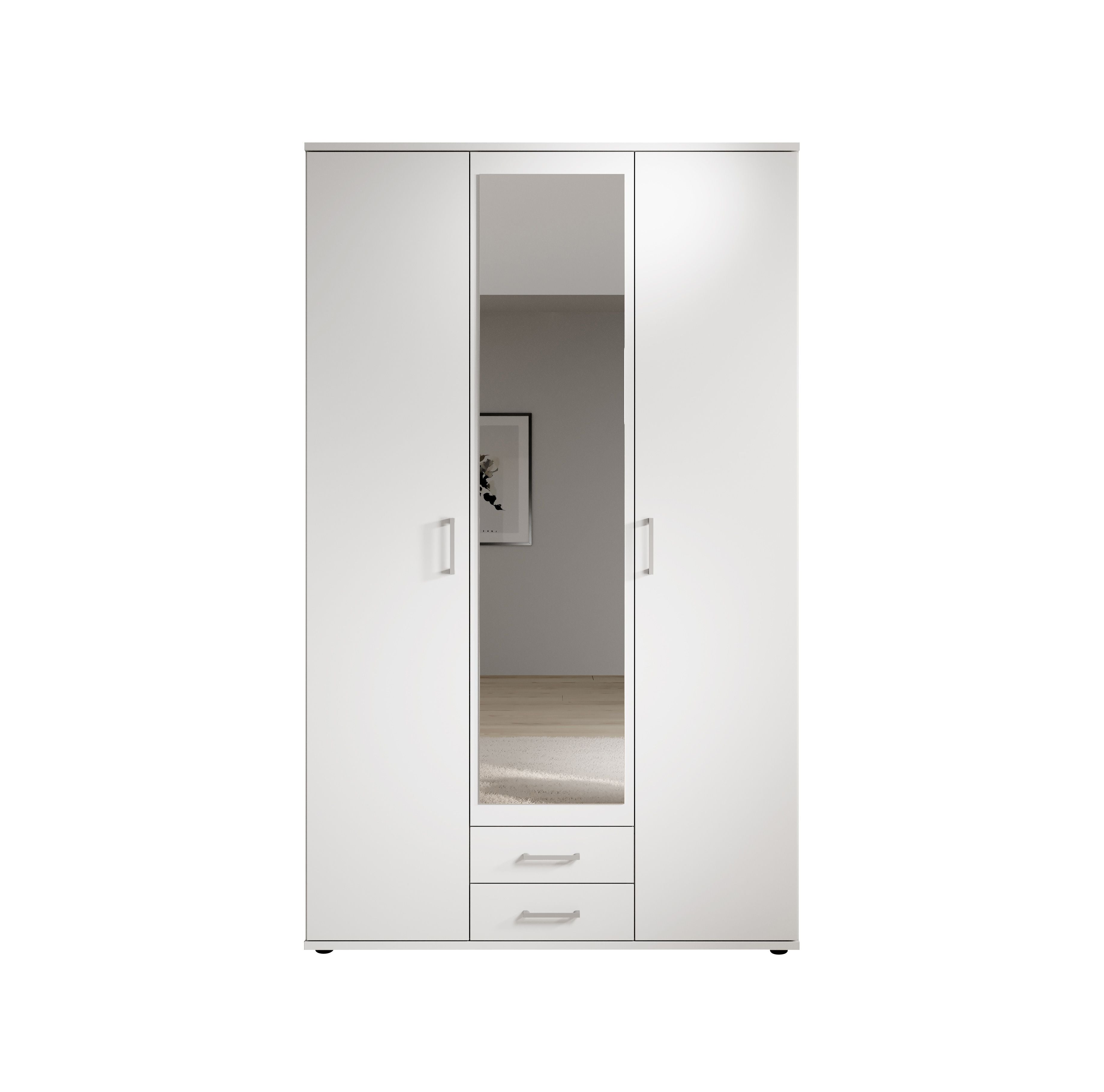 Kleiderschrank mit Spiegel 3-türig