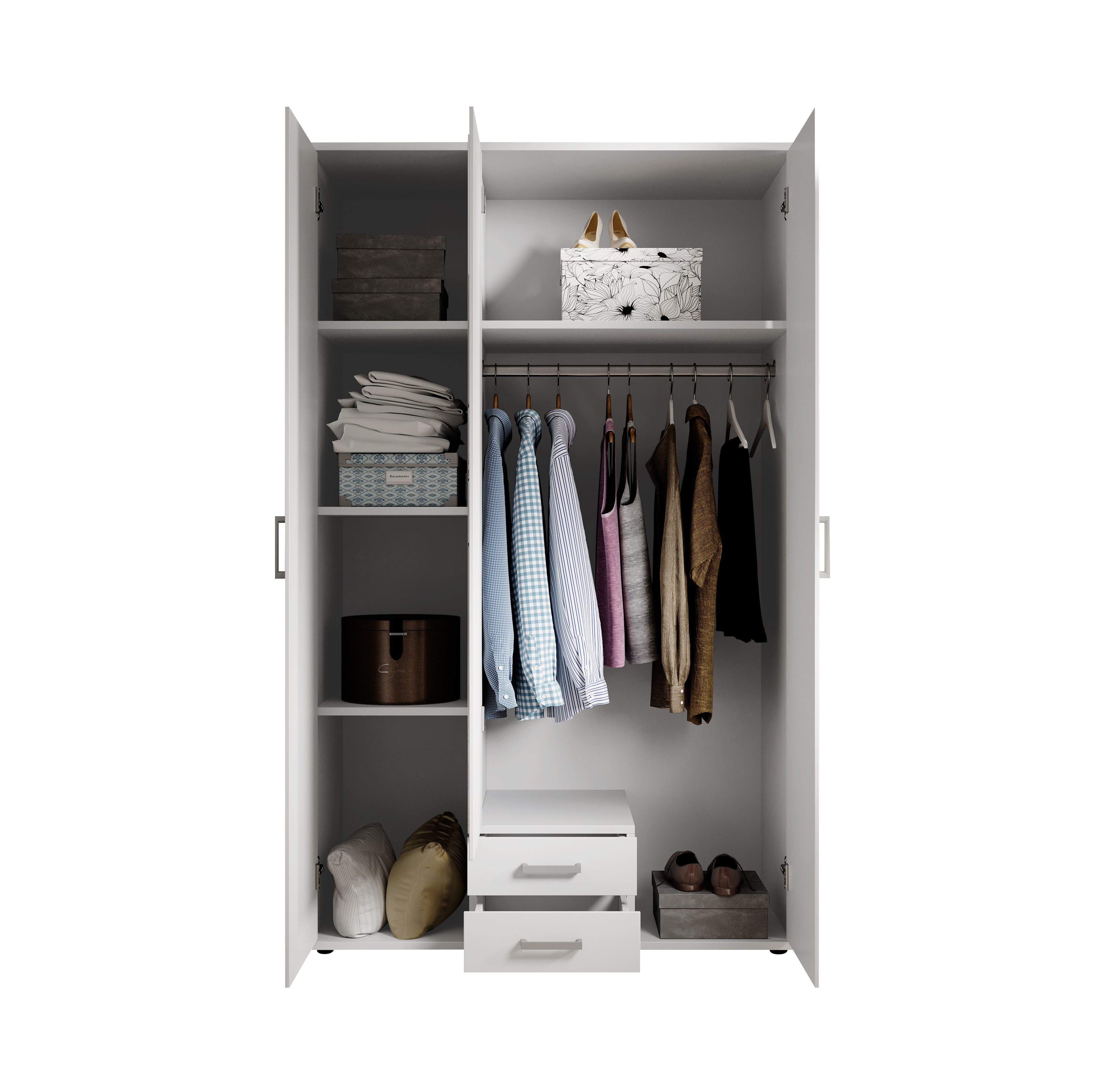 Kleiderschrank mit Spiegel 3-türig