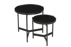 BLACK SMOOTH Beistelltisch 2er Set – Schwarz – Bild 2
