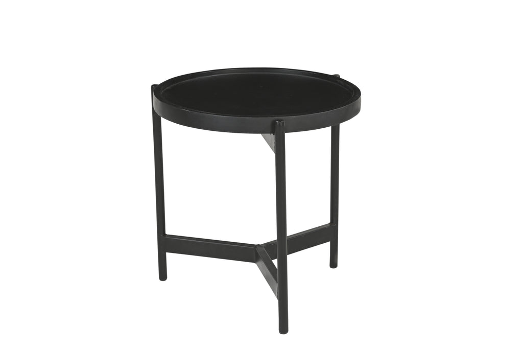 BLACK SMOOTH Beistelltisch 2er Set – Schwarz – Bild 3