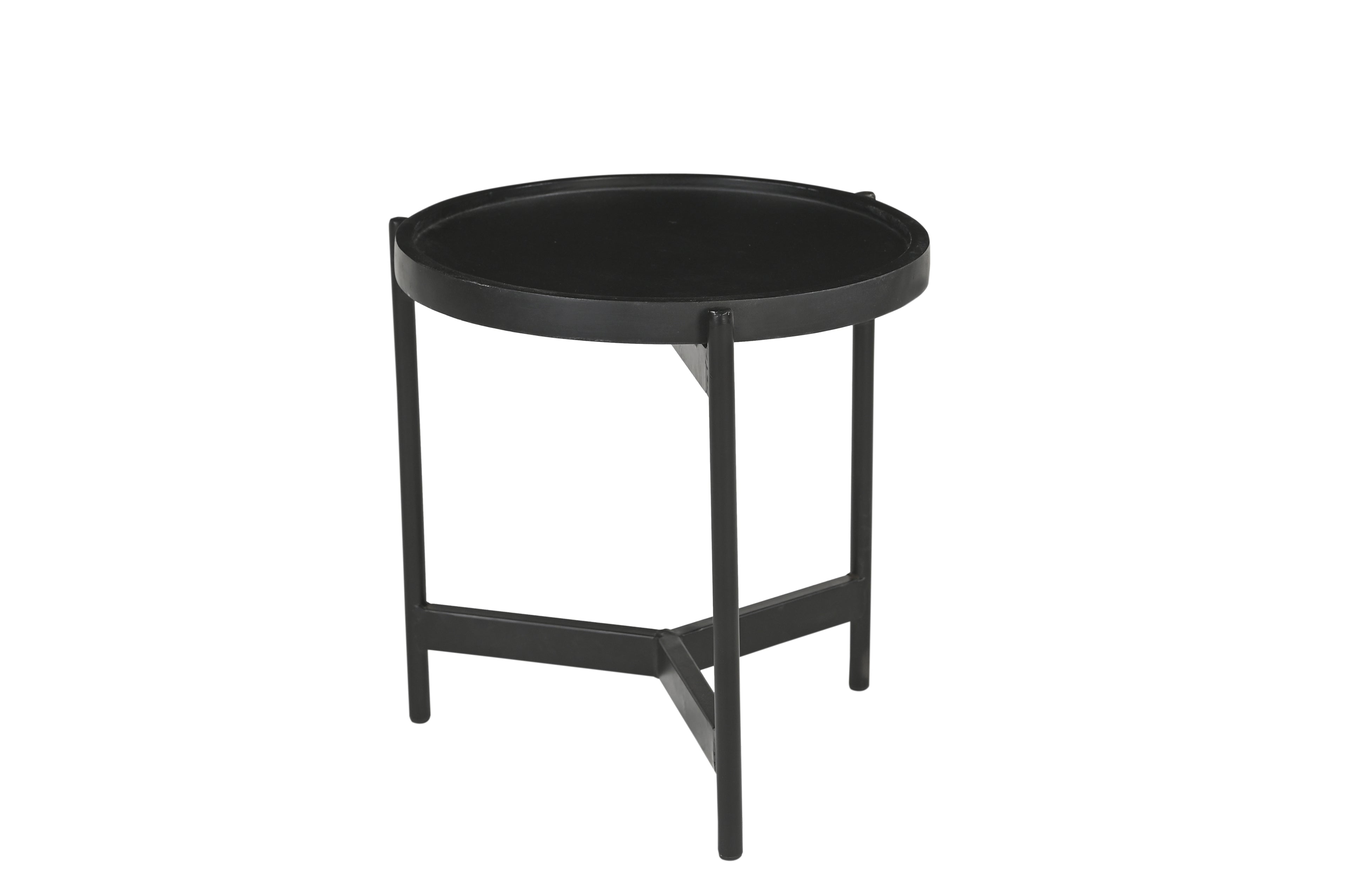 BLACK SMOOTH Beistelltisch 2er Set – Schwarz – Bild 3