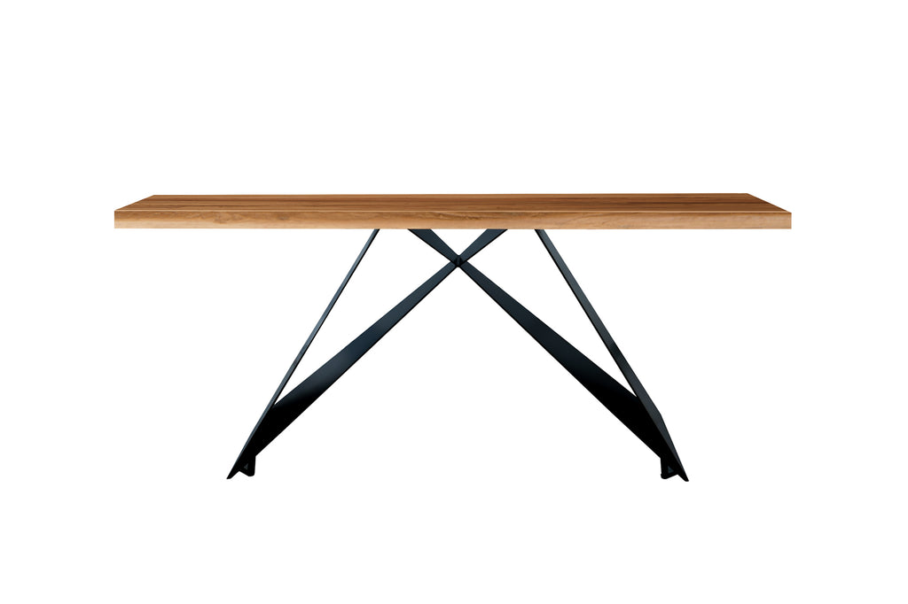 TABLES & CO Tisch 180x100 cm – Natur, Schwarz – Bild 2