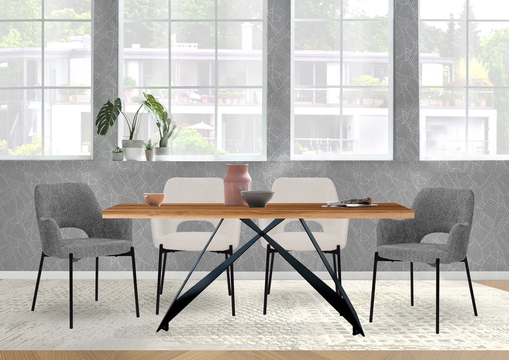 TABLES & CO Tisch 180x100 cm – Natur, Schwarz – Bild 3