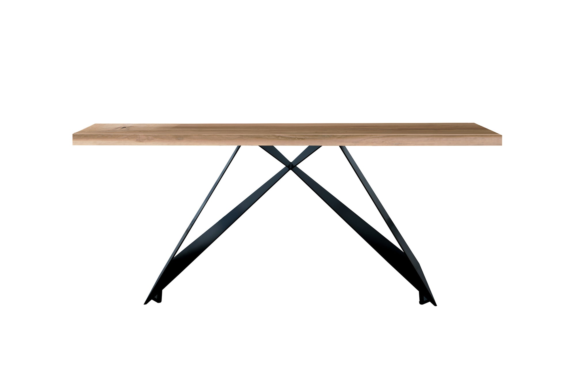 TABLES & CO Tisch 200x100 cm – Natur, Schwarz – Bild 2