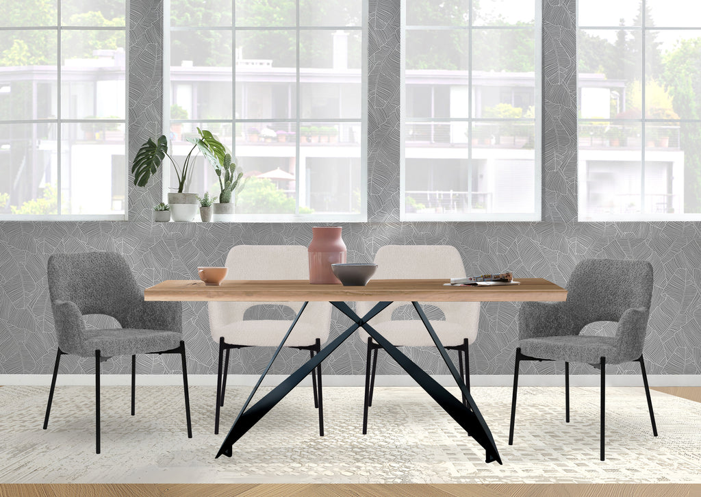 TABLES & CO Tisch 200x100 cm – Natur, Schwarz – Bild 3