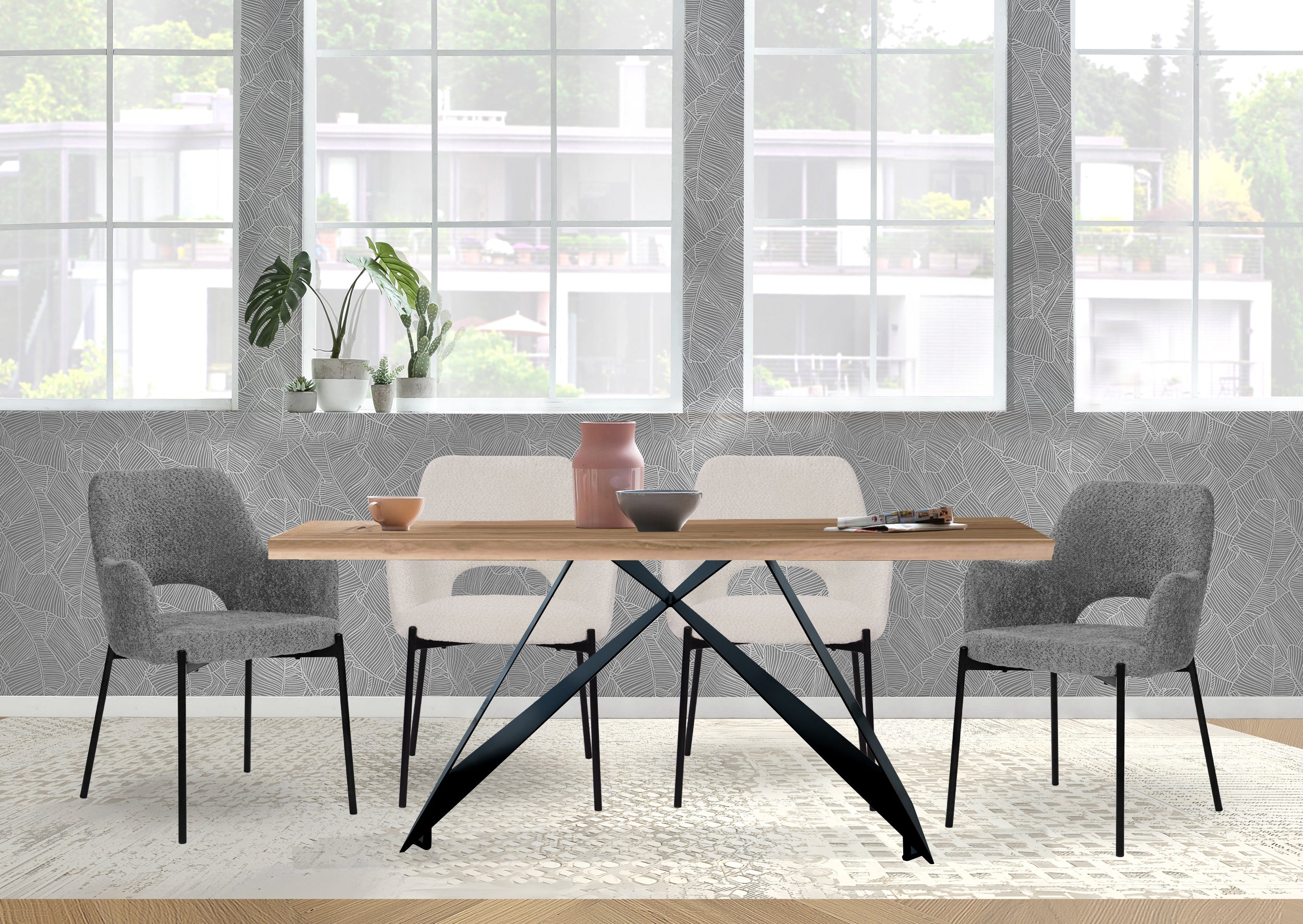 TABLES & CO Tisch 200x100 cm – Natur, Schwarz – Bild 3