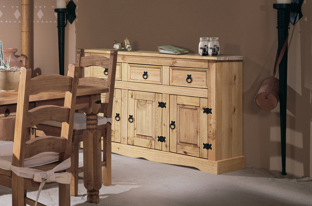 Möbilia - Sideboard 132x44x84 cm honig