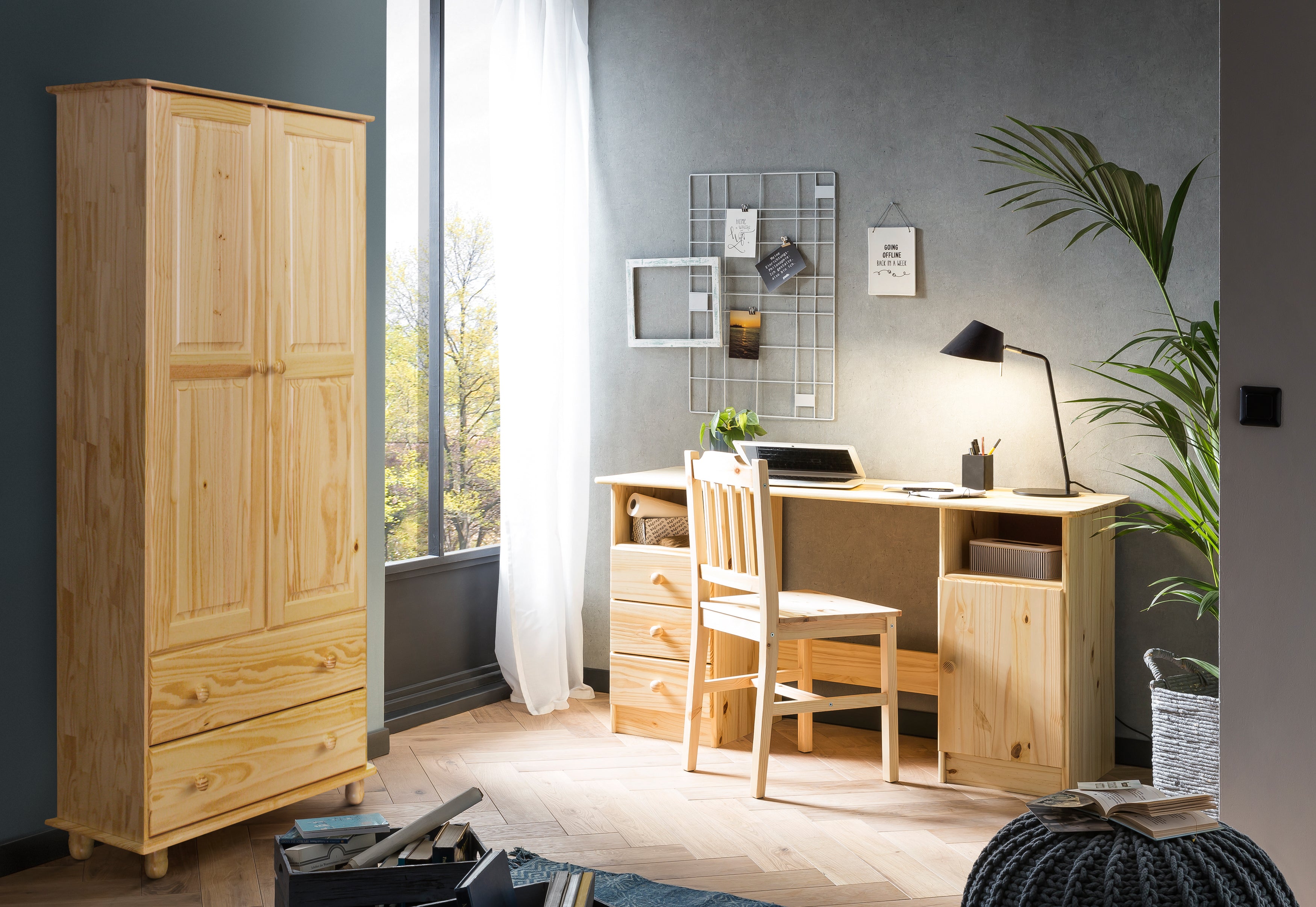 Schrank Kleiderschrank – Natur,lackiert – Bild 4