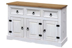 Sideboard Sideboard – Weiß lackiert, honigfarbige Deckplatte – Bild 2