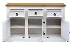 Sideboard Sideboard – Weiß lackiert, honigfarbige Deckplatte – Bild 4