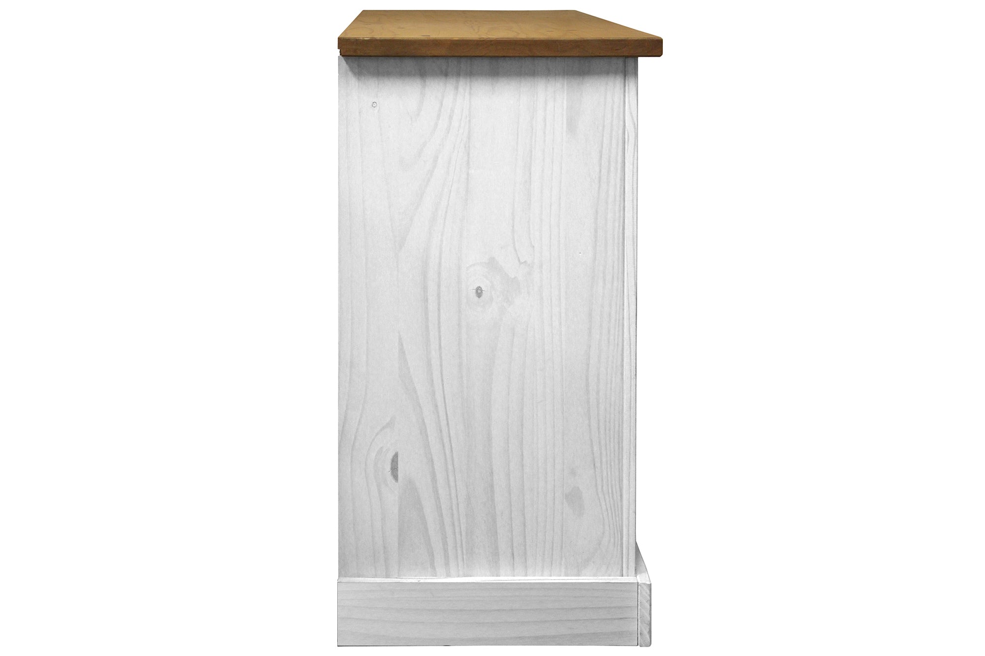 Sideboard Sideboard – Weiß lackiert, honigfarbige Deckplatte – Bild 6