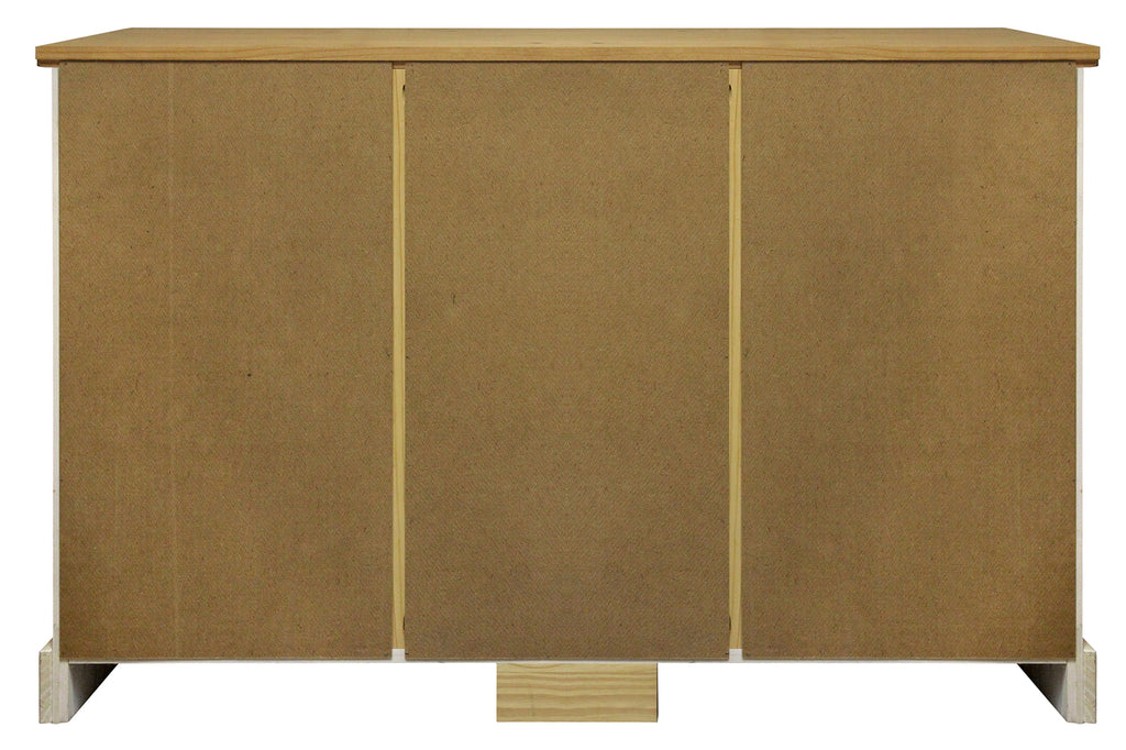 Sideboard Sideboard – Weiß lackiert, honigfarbige Deckplatte – Bild 7