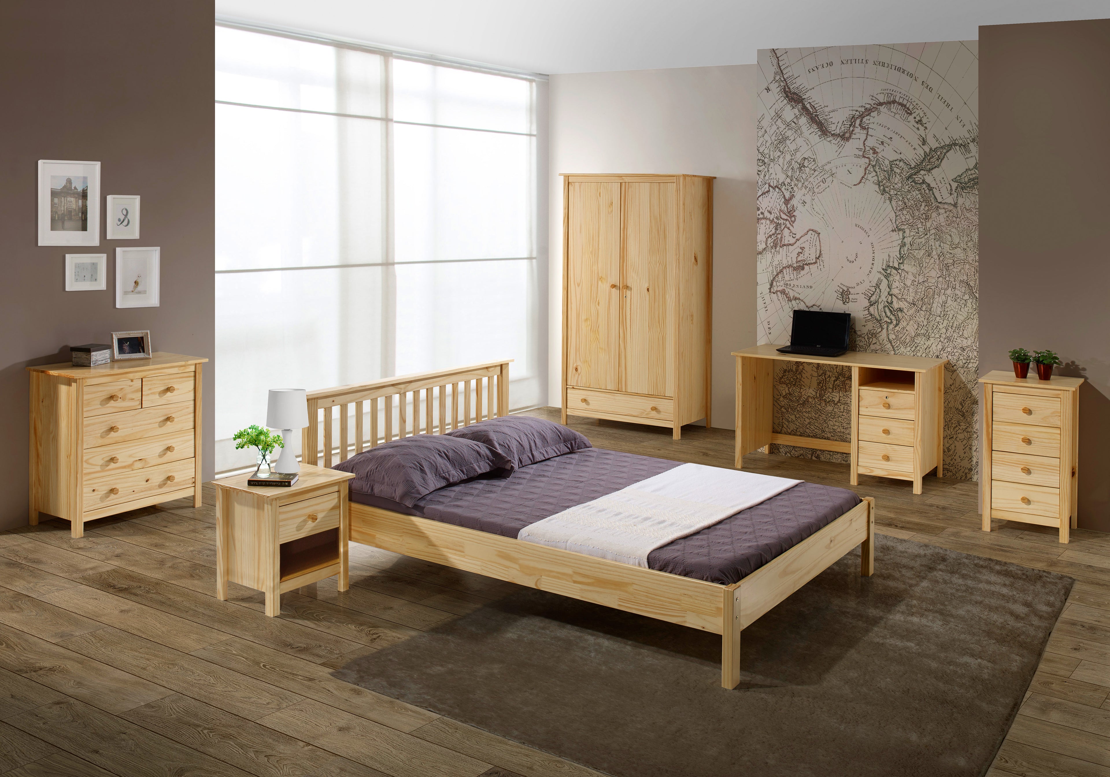 Bett Bett – Natur, lackiert – Bild 4