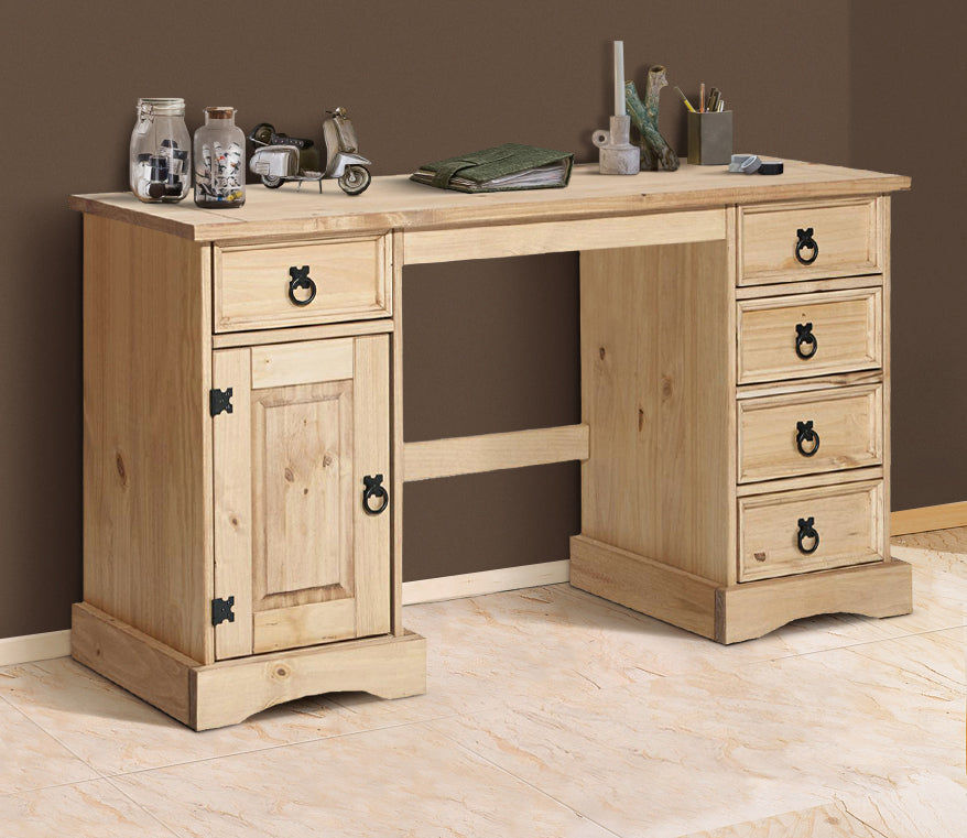 Schreibtisch Schreibtisch – Honigfarbig, gewachst – Bild 4