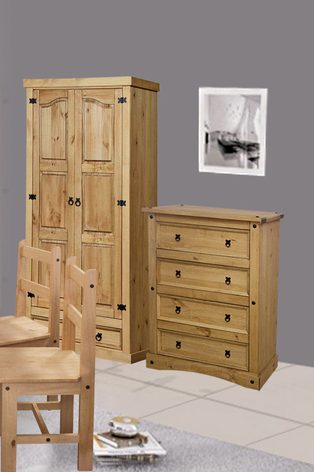 Schrank Kleiderschrank – Natur, gewachst – Bild 3