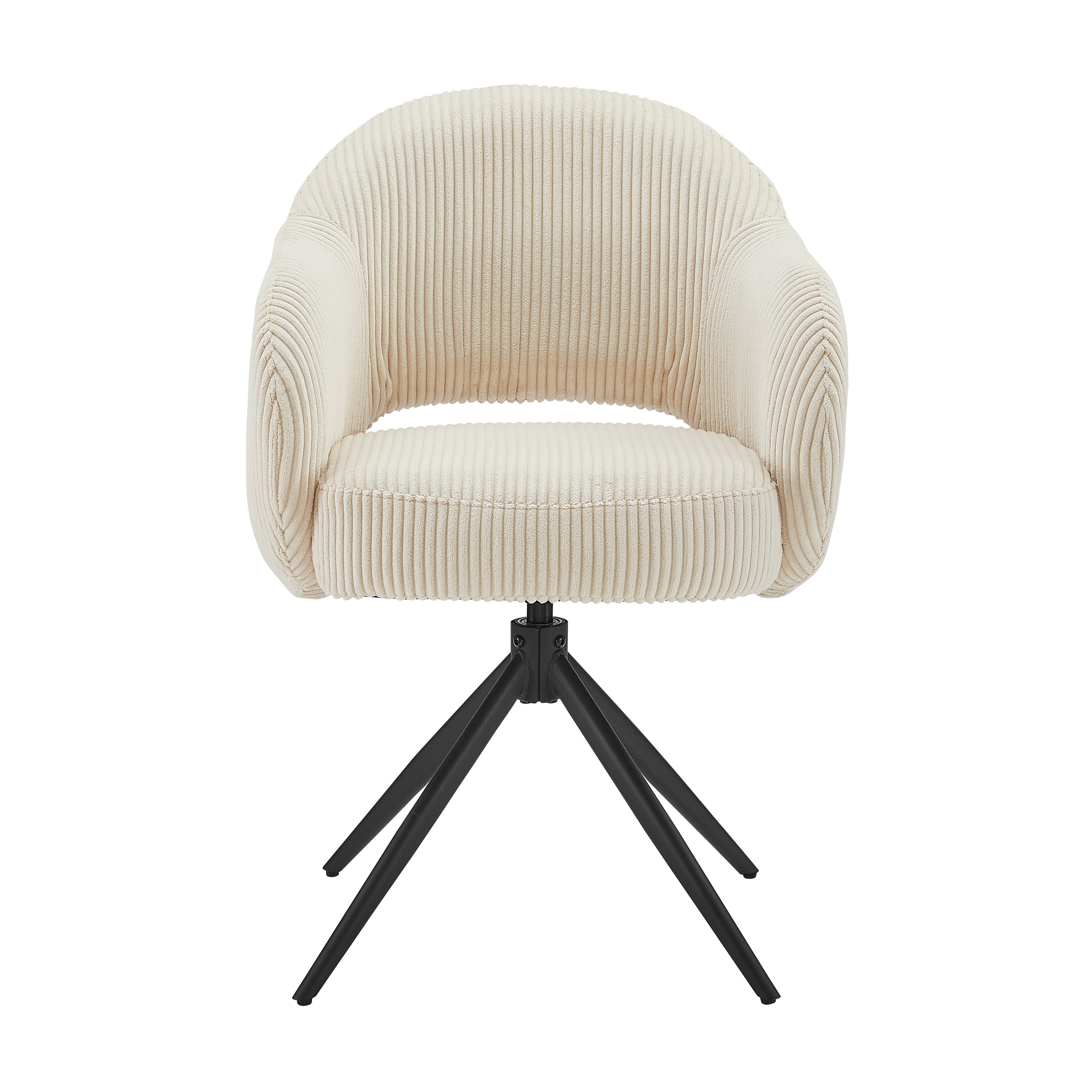 SIT&CHAIRS Armlehnstuhl Cord-Optik Beige – Beige, Schwarz – Bild 2