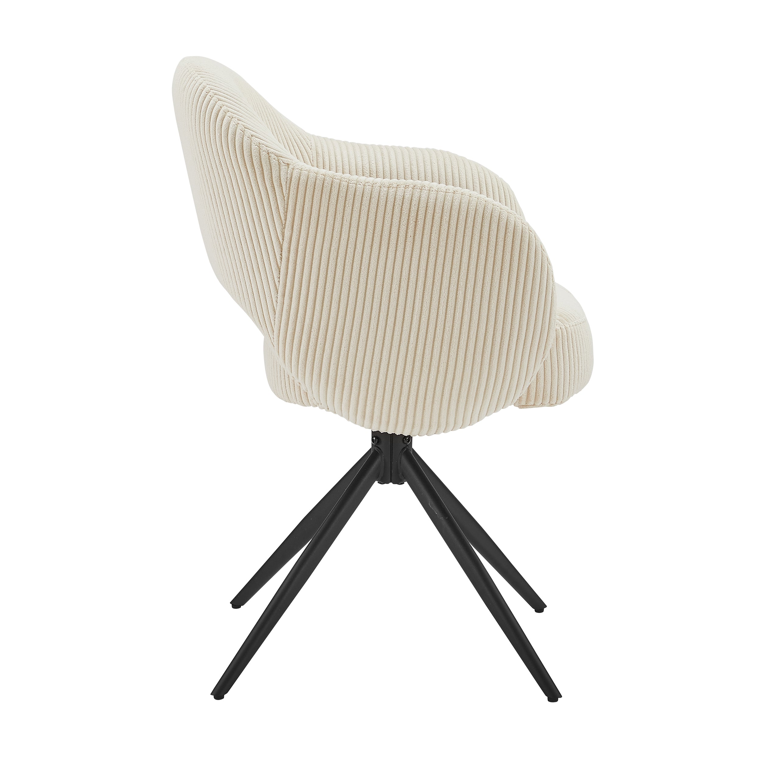 SIT&CHAIRS Armlehnstuhl Cord-Optik Beige – Beige, Schwarz – Bild 3