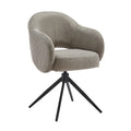 SIT&CHAIRS Armlehnstuhl Cord-Optik Hellgrau – Hellgrau, Schwarz