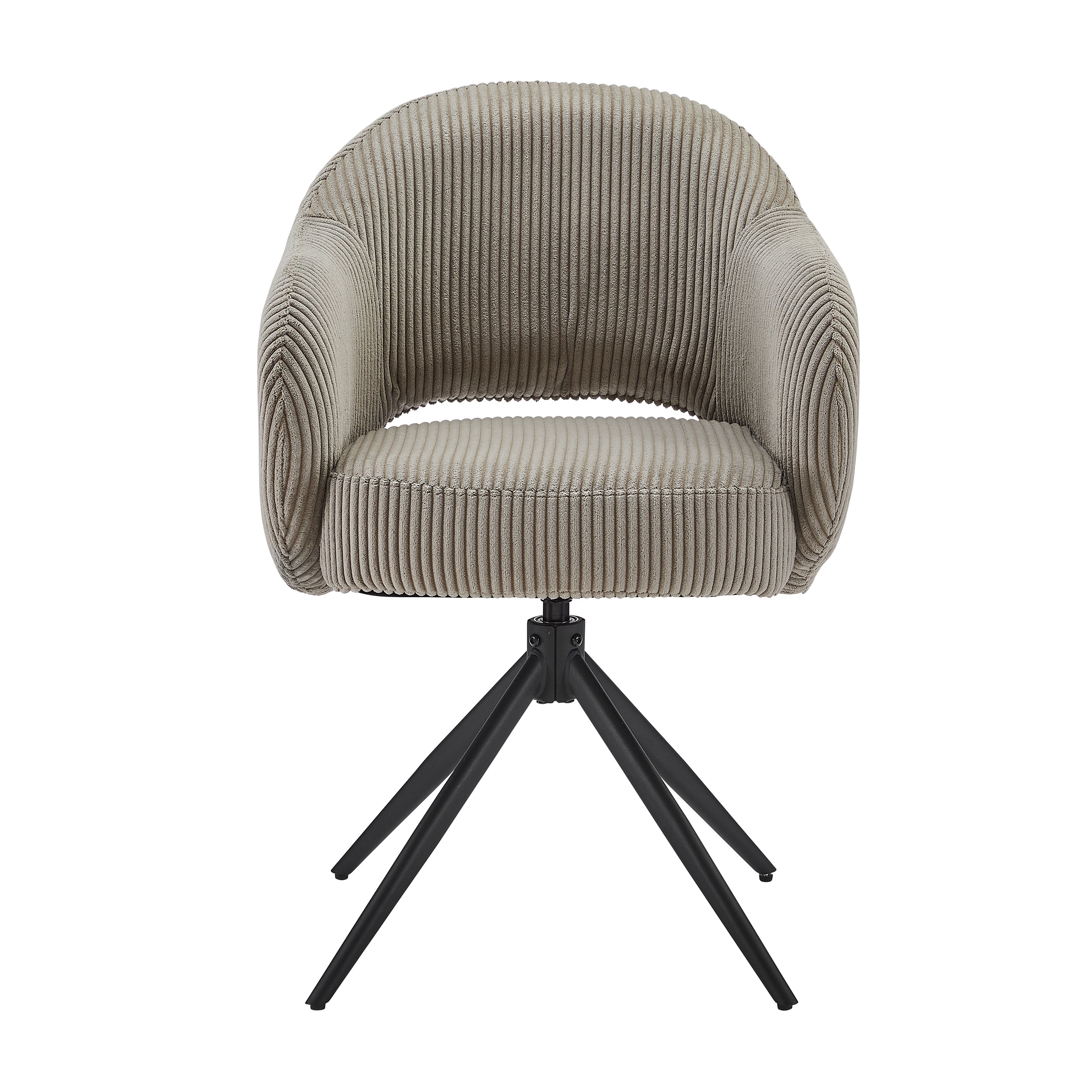 SIT&CHAIRS Armlehnstuhl Cord-Optik Hellgrau – Hellgrau, Schwarz – Bild 2