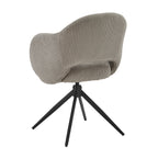 SIT&CHAIRS Armlehnstuhl Cord-Optik Hellgrau – Hellgrau, Schwarz – Bild 4