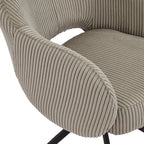 SIT&CHAIRS Armlehnstuhl Cord-Optik Hellgrau – Hellgrau, Schwarz – Bild 5