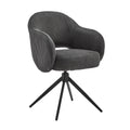SIT&CHAIRS Armlehnstuhl Cord-Optik Dunkelgrau – Dunkelgrau, Schwarz