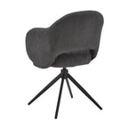 SIT&CHAIRS Armlehnstuhl Cord-Optik Dunkelgrau – Dunkelgrau, Schwarz – Bild 4