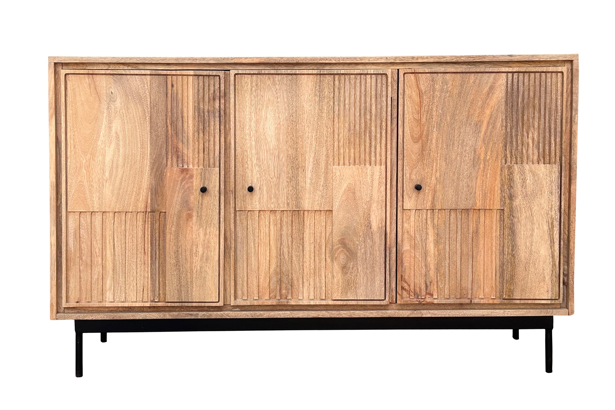 SUNDARA Sideboard – Natur, Schwarz