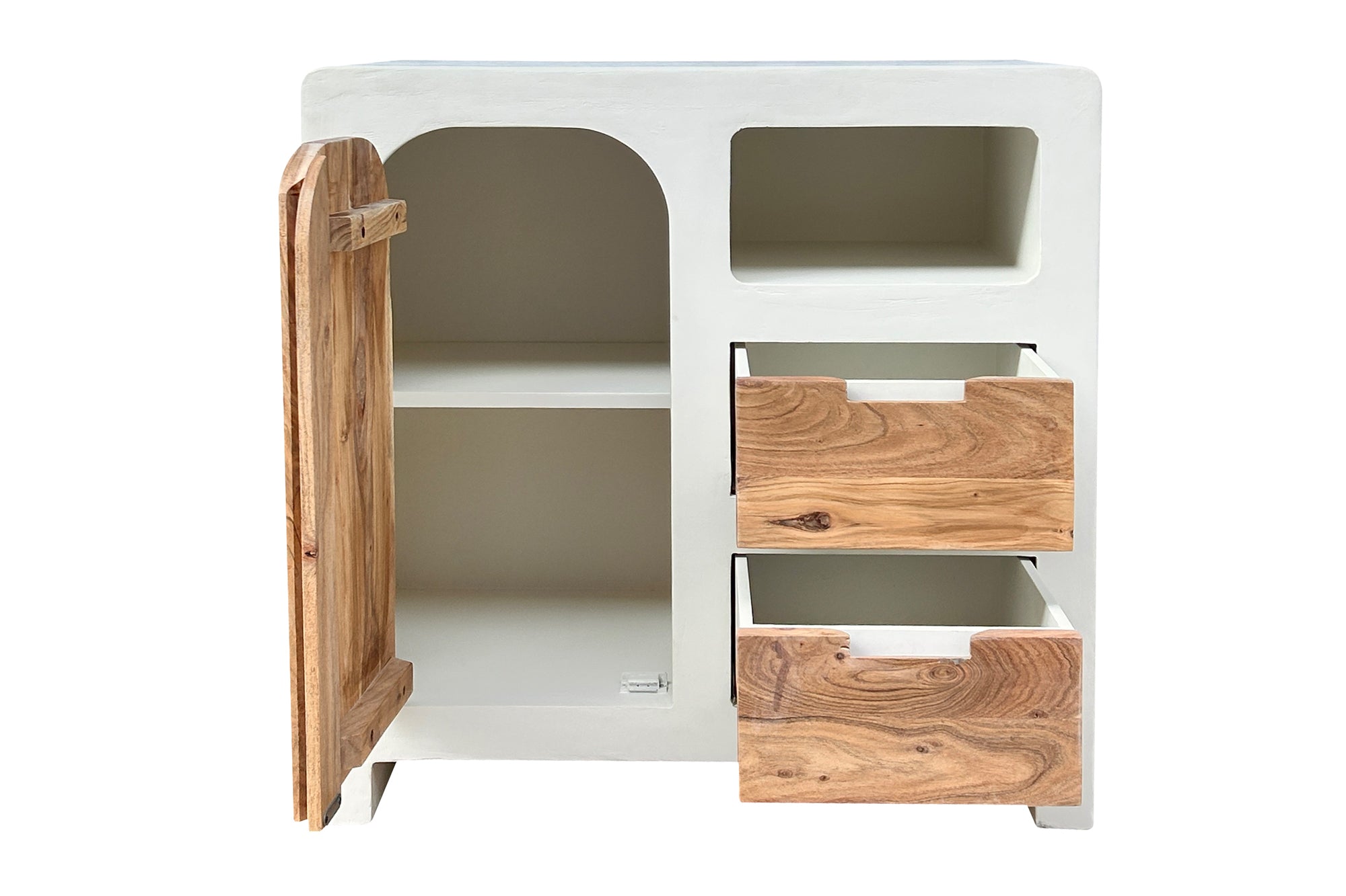 HOLVIK Kommode – Weiß, natur – Bild 3